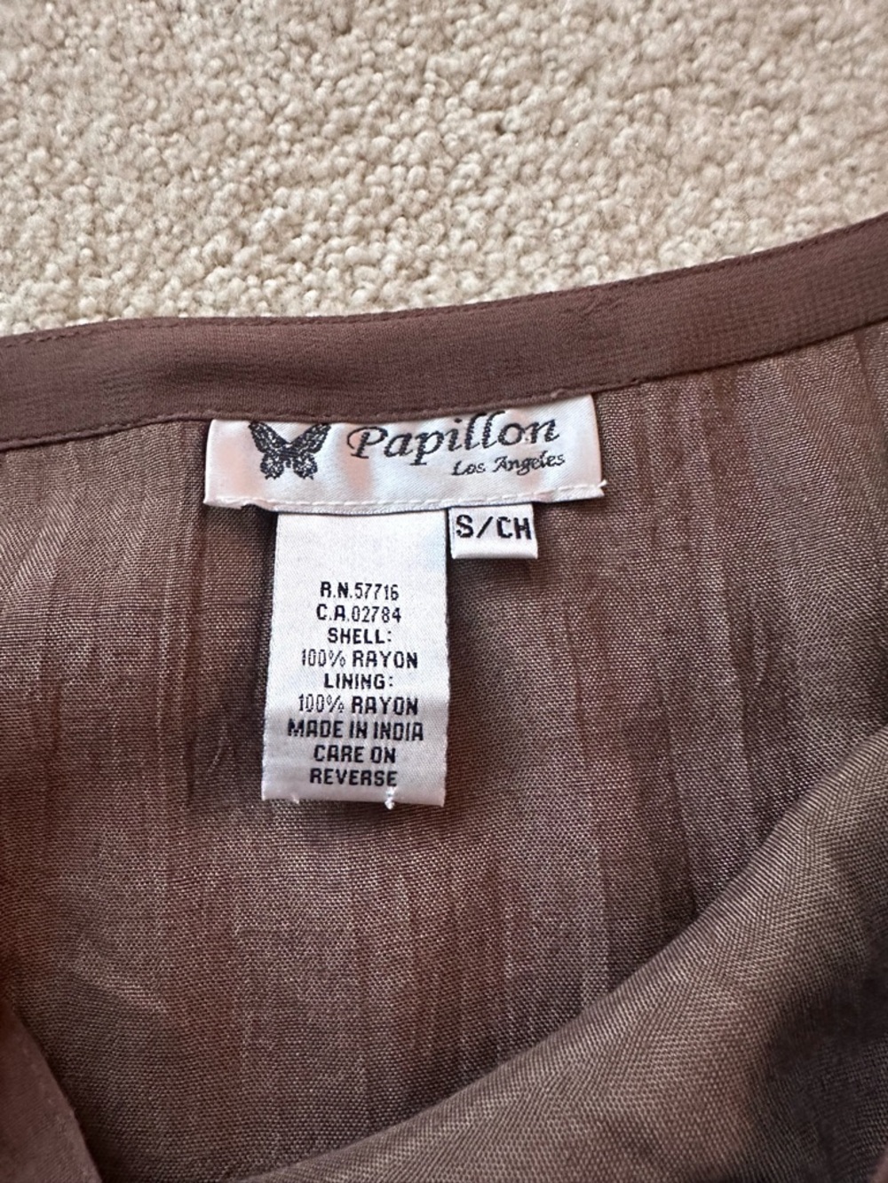 Papillon Los Angeles Brown Midi Skirt - Picture 3 of 5